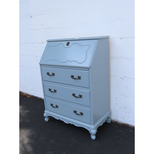 Jasper Cabinet French Painted Gray Secretary Desk 6634 For Sale - Image 11 of 17