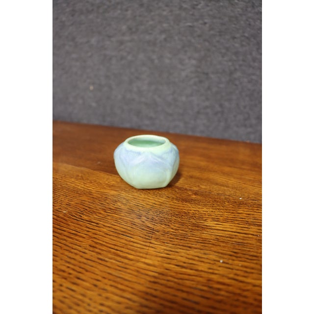 Arts & Crafts Van Briggle Floral Vase, Blue Green Matte Glaze, Arts & Crafts For Sale - Image 3 of 8