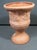 1970s Vintage Neoclassical Ceramic Pedestal Urn Planter With Grape Leaves For Sale - Image 4 of 14