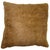 A small pillow made with a brown Turkish Mohair rug. Measures: 15" x 15".