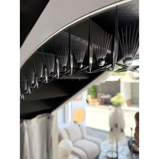 Mirror Glass Palmette by Cristal Art Italy, 1960s For Sale - Image 10 of 13