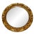 Vintage Italian Florentine Gilded Gesso Round Mirror Fleur De Lis For Sale