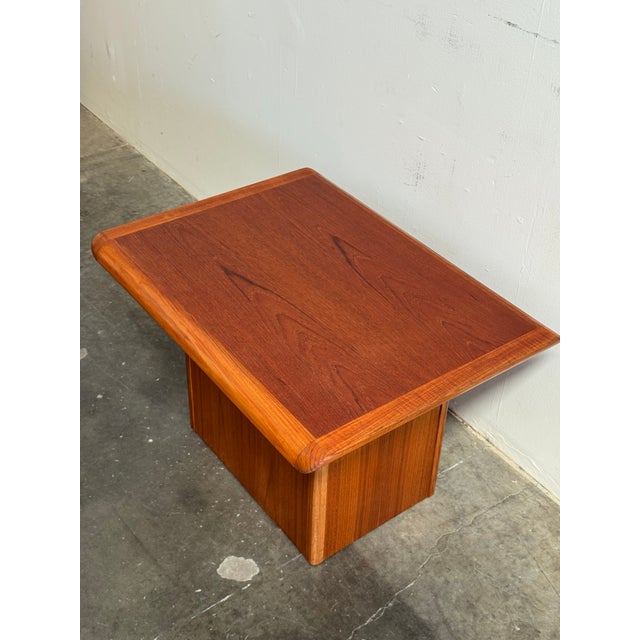 Brown 1960s Danish Teak Side Table - Vintage Mid-Century Modern Solid Wood Coffee Table For Sale - Image 8 of 10