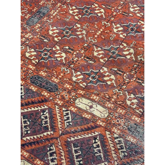 1920s Large Turkish DistressedSparta Rug Bokhara Design, 1920s For Sale - Image 5 of 18
