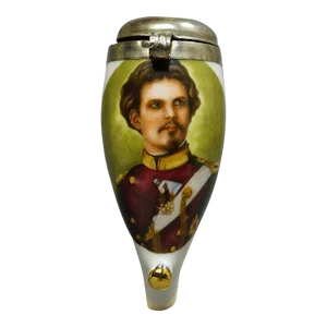 Vintage Black Forest Porcellaine Pipe With King Ludwig II Picture
