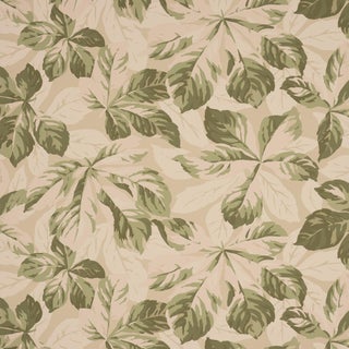 SAMPLE - Schumacher Arboreal Handprint Wallpaper In Leaf For Sale