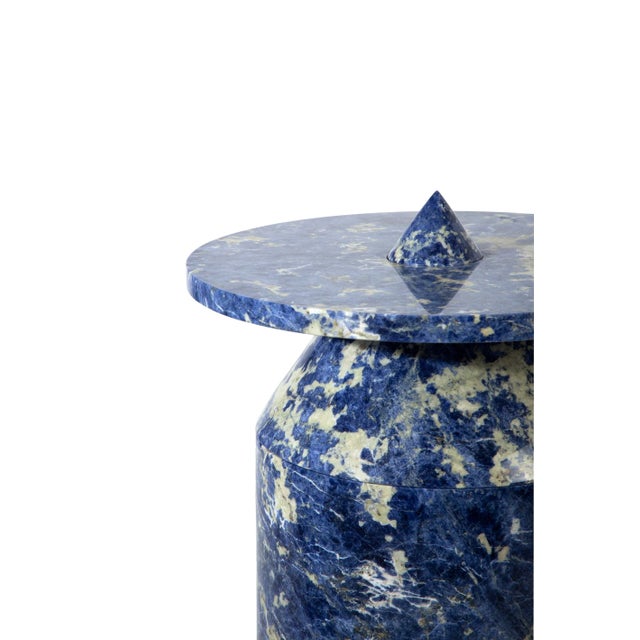 Karen Chekerdjian Karen Chekerdjian Modern Marble Side Table For Sale - Image 4 of 11