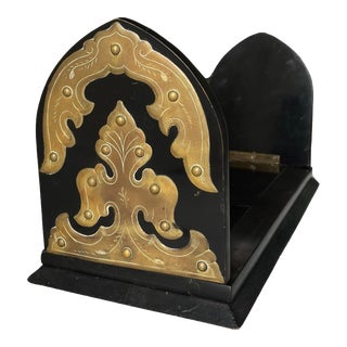 Antique English Gothic-Styled Sliding Bookends For Sale