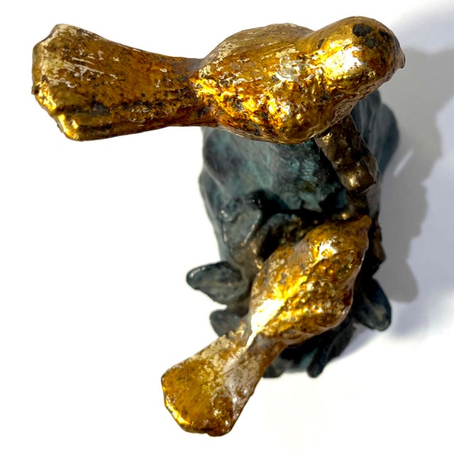 Vintage Gilt Sparrow Bird Bookends - A Pair For Sale - Image 6 of 12