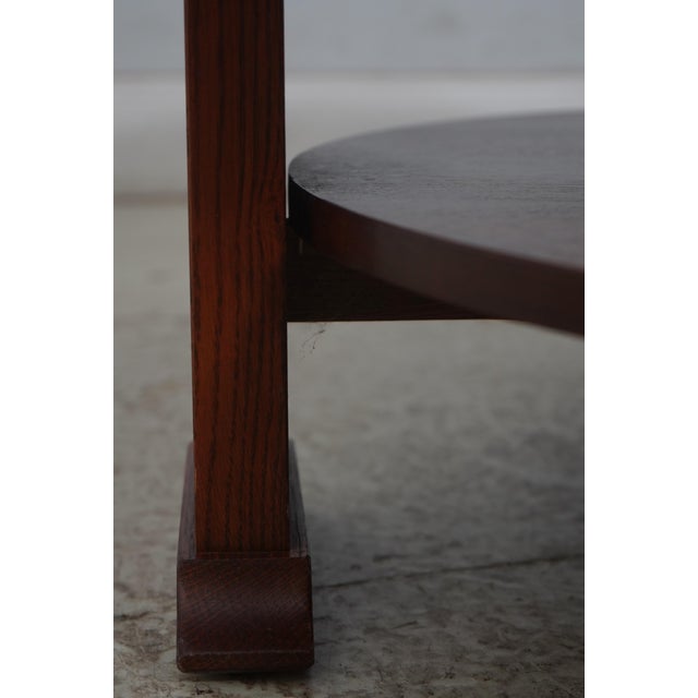 Brown Stickley Mission Oak Round Harvey Ellis Cocktail Coffee Table For Sale - Image 8 of 13
