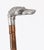 Antique Greyhound Head Sliver Handled Walking Stick Cane, 1890s For Sale - Image 10 of 12