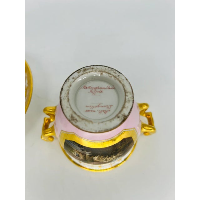 Gold Flight Barr & Barr Porcelain Cabinet Cup & Saucer Attr: Thomas Baxter Circa 1815 For Sale - Image 8 of 13