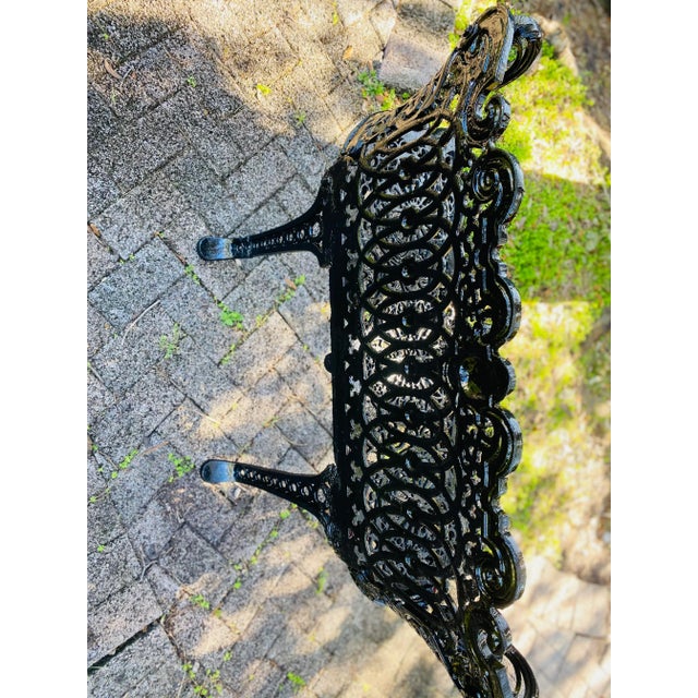 Mid 19th Century Victorian Betsy Ross Cast Iron Garden Bench For Sale In Miami - Image 6 of 10