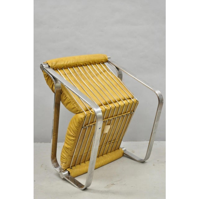 Mid Century Modern Chrome Milo Baughman Style Club Lounge Chair by Agi Ind. For Sale - Image 16 of 18