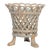 Verde Green/Gold Lattice Footed Planter Large For Sale
