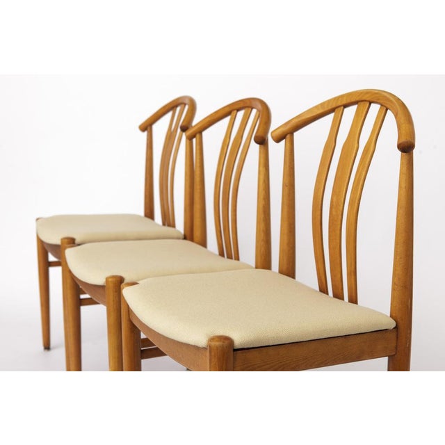 1960s Vintage Swedish Chairs in Beechwood by Carl-Ewert Ekström, 1960s, Set of 3 For Sale - Image 5 of 9