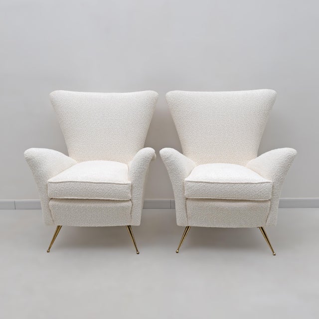 Art Deco Italian Lounge Armchairs attributed to Gio Ponti, 1950s, Set of 2 For Sale - Image 10 of 15
