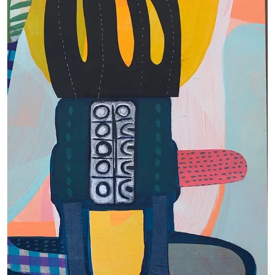 Mixed Media Collage Titled "Part Plant Part Machine" by Alex Ackerman, Framed For Sale - Image 4 of 4