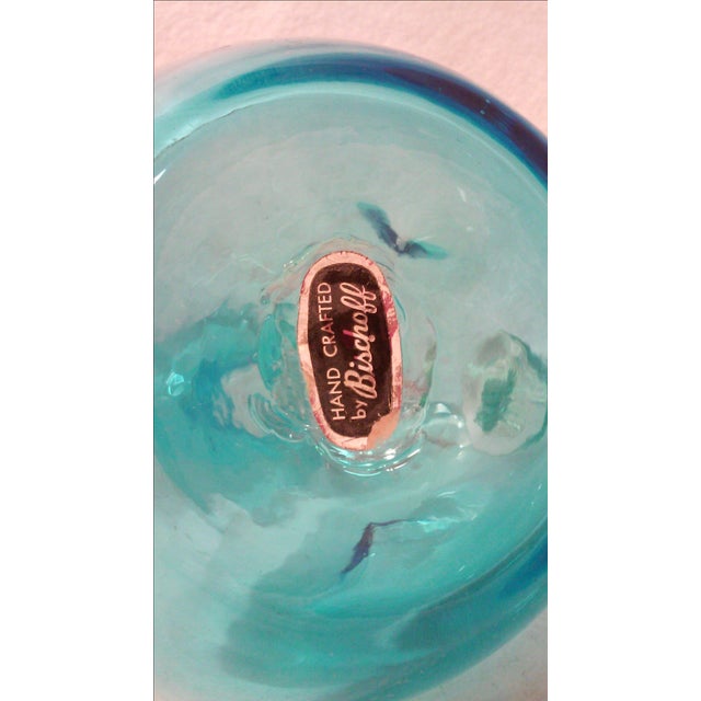 Bischoff Turquoise Hand Crafted Decanter For Sale In Detroit - Image 6 of 6