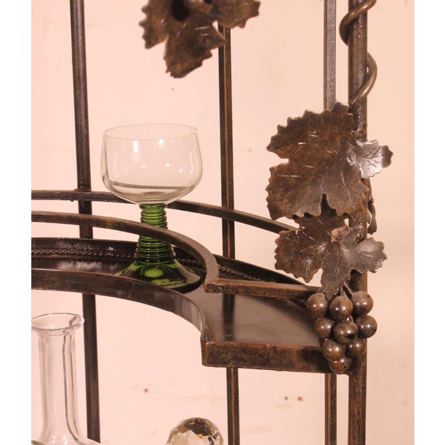 1970s Wrought Iron Bar with Bunches of Grapes, 1970s For Sale - Image 5 of 15