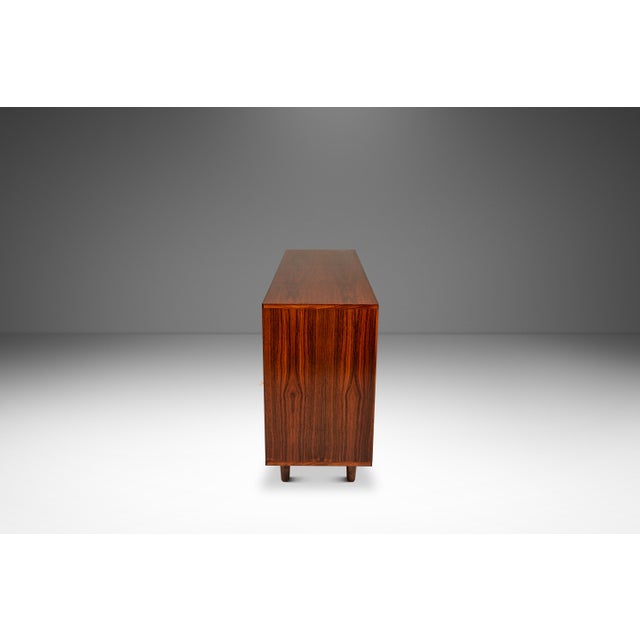 Mid-Century Danish Modern Rosewood Credenza / Cabinet W/ Tambour Door Attributed to Marius Byrialsen for Nipu Møbelfabrik, Denmark, C. 1960s For Sale In Orlando - Image 6 of 18