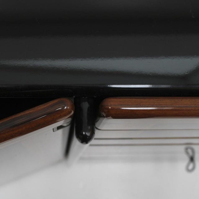 Black Mid-Century Italian Black Lacquered Wood Sideboard by Afra and Tobia Scarpa, 1970s For Sale - Image 8 of 12
