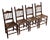 Vintage Country Oak Rush-Seat Dining Chairs, Set of 4 For Sale