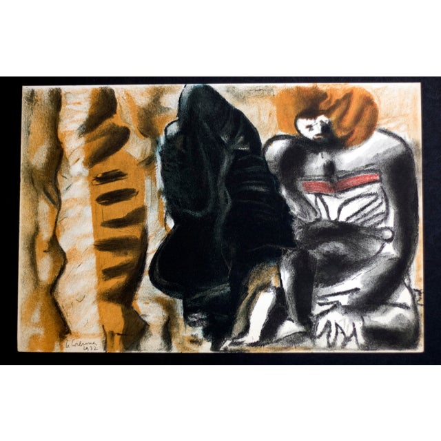 Wood Modern Le Corbusier Lithograph Original Limited Edition 1937 Sign +W/Frame For Sale - Image 7 of 8