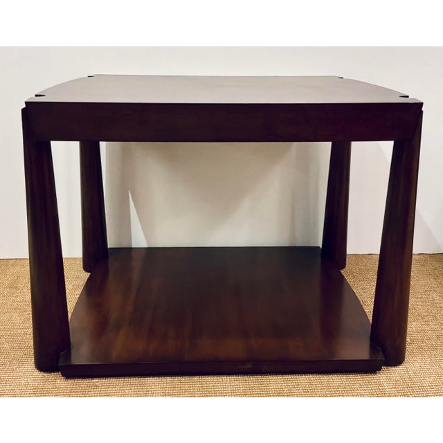 Mid-Century Modern Paul Aubriot for Henredon Mid-Century Modern Style Lasfonts Cocktail Tables Pair For Sale - Image 3 of 6