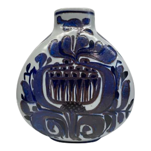 1960s Kari Christiansen for Royal Copenhagen & Alumia Art Pottery Ceramic Vase