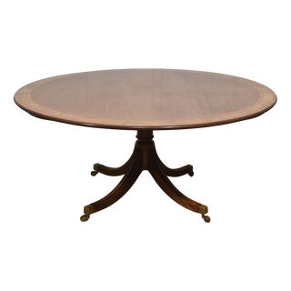 Georgian-Style Mahogany Pedestal Dining Table, 1890s For Sale