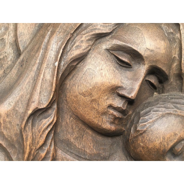 Flat Wood Carving, 1940s, in Very Good conditions. Designed 1920 to 1949