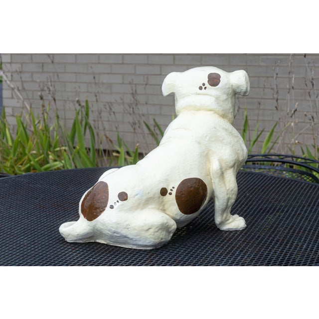 Late 20th Century Vintage 1960s Marwal English Bulldog Life Sized Chalkware Doorstop Sculpture For Sale - Image 5 of 6