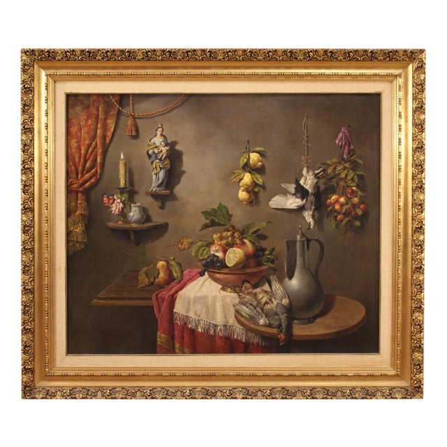 Italian Artist, Still Life, 1950, Oil on Canvas, Framed For Sale