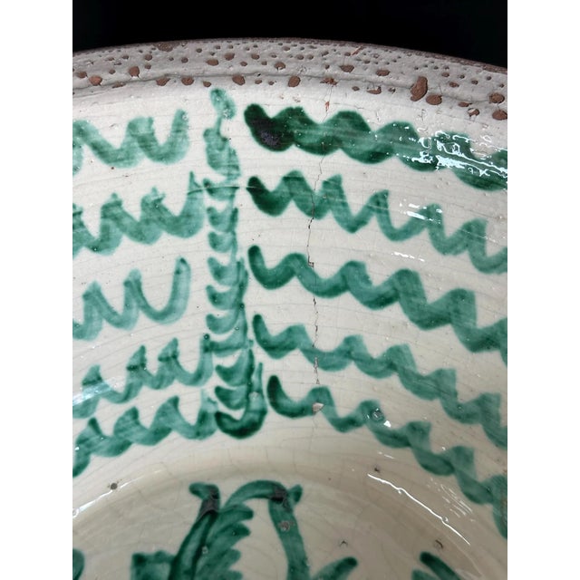 Large Spanish Fajalauza Ceramic Bowl from Lebrillo For Sale - Image 5 of 9
