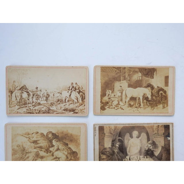 Late 19th century Grand Tour collection of 6 small carte de visite (CDV) photographs. Most photos of horses, dogs, hunting...