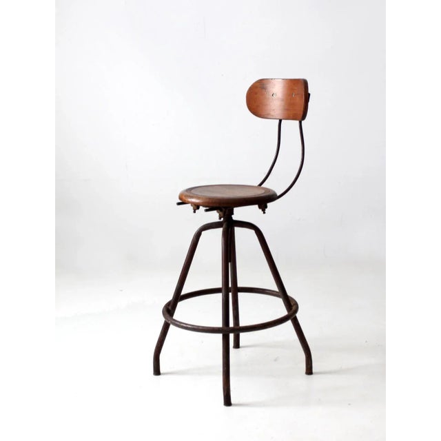 American Antique Telephone Operator Chair For Sale - Image 3 of 13