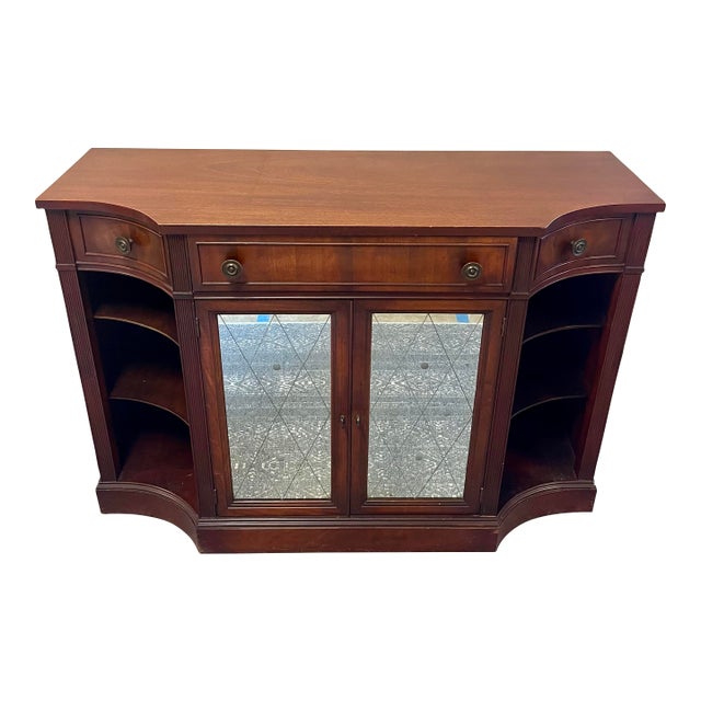 Bookcase Console Desk Buffet Mid Century Vintage For Sale