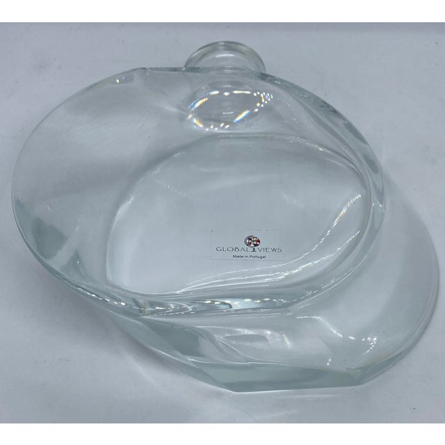 Early 21st Century Global Views Offset Shape Round Glass Decanter For Sale - Image 12 of 13