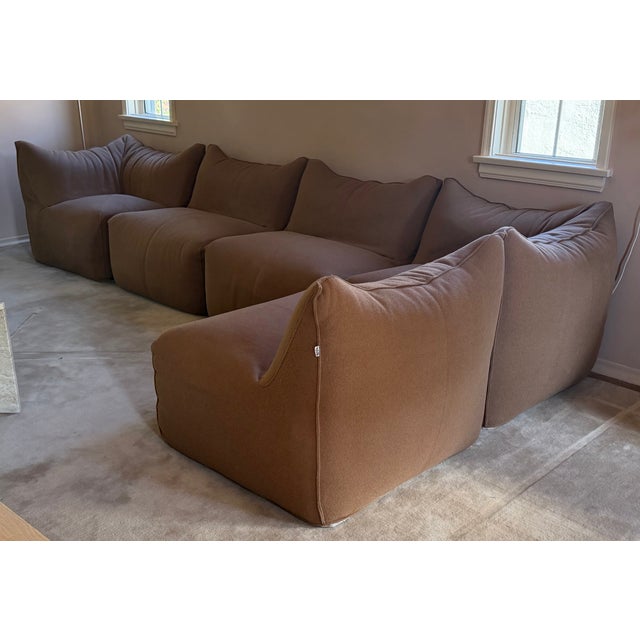 Le Bambole 5-Seater Sectional Sofa by Mario Belini for B&b Italia, 1970s, Original Upholstery For Sale - Image 4 of 6