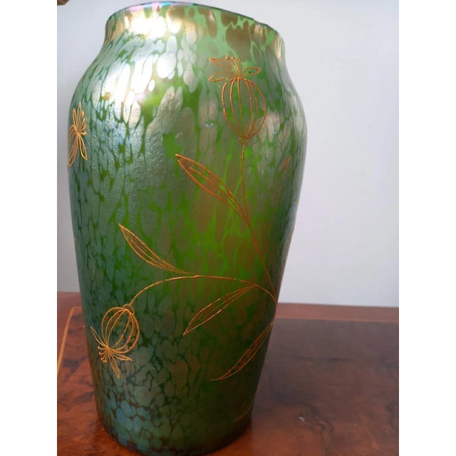 Green Papilon Vase from Lötz, 1899 For Sale - Image 7 of 7