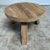 Wood Elm Wood Round Tri Leg Side Table For Sale - Image 7 of 11
