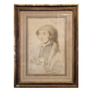 Jean Clouet, La Feü Reine de Navarre Marguerite, 20th Century, LIthograph For Sale