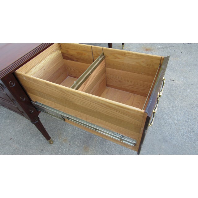 1980s Amazing Mahogany Councill Executive Desk Designer For Sale - Image 5 of 18