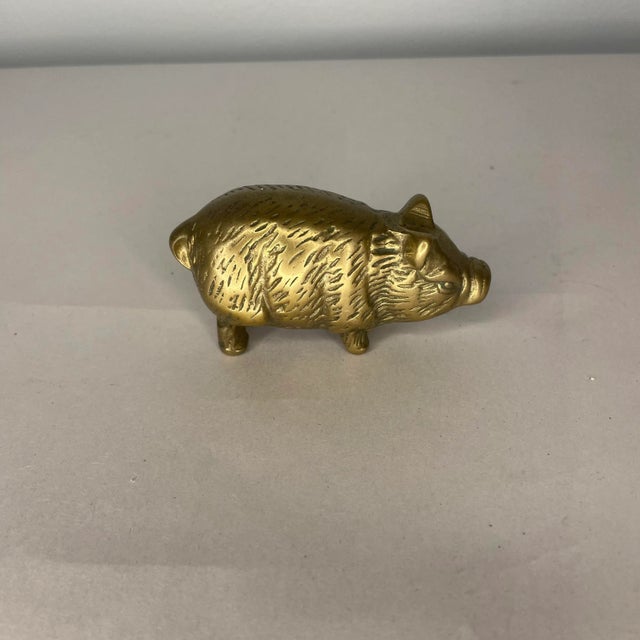 Vintage Brass Pig Figurine For Sale In Columbia, SC - Image 6 of 6