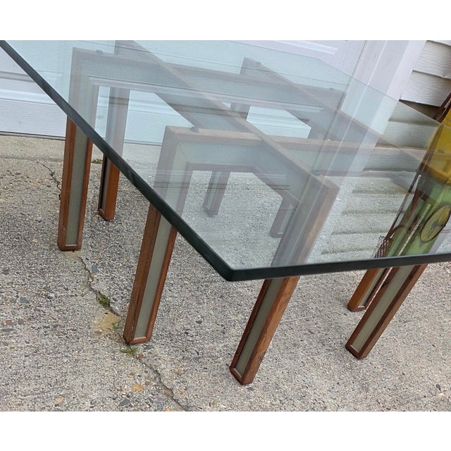 Wood 1970s Danish Modern Rosewood Aluminum Coffee Table Attributed to Henning Korch For Sale - Image 7 of 13