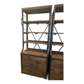 Restoration Hardware French Library Bookcase With Drawers For Sale