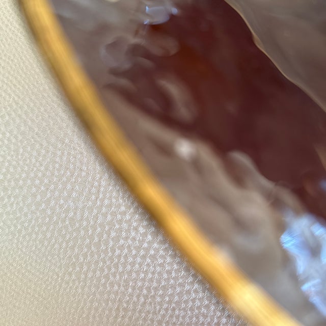 Glass Vintage Modern Wedgwood Topaz / Amber Glass Fruit Bowls For Sale - Image 7 of 12