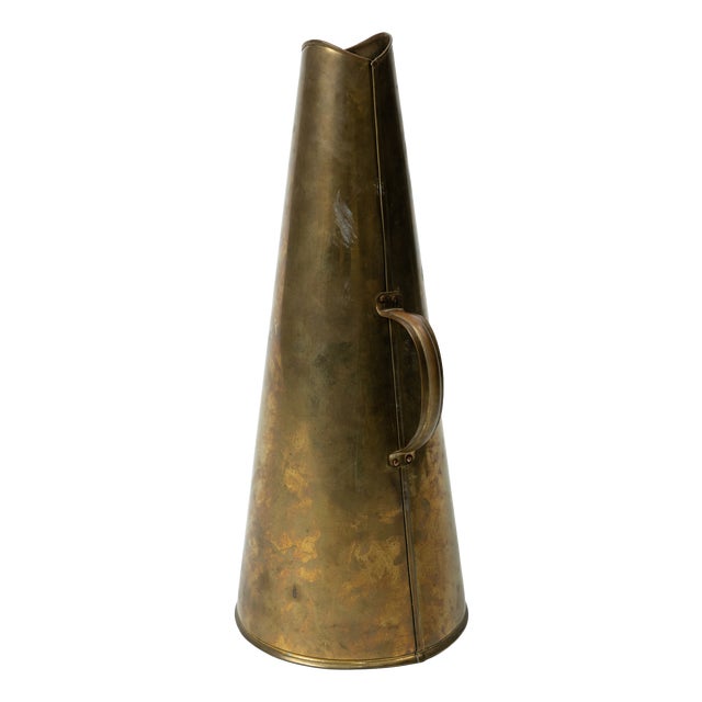 Antique Brass Megaphone in the style of Maritime Railway, 1900s For Sale