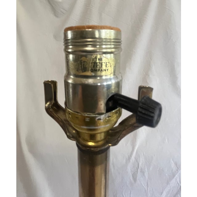 Brown 1970s Mid Century Modern Brass/Wood Stiffel Table Lamps - Set of 2 For Sale - Image 8 of 8